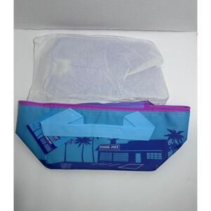 Trader Joes Mini Insulated Bag Teal Blue Magenta Cooler Tote NWT
